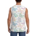 thumbnail image 4 of Uemuo Colorful Butterfly Pattern Men's Sleeveless T-Shirt,Muscle Athletic Tank Top, Moisture-wicking Quick-dry Breathable Classic Tee Top for Gym Run Outdoor Sports-Small, 4 of 8