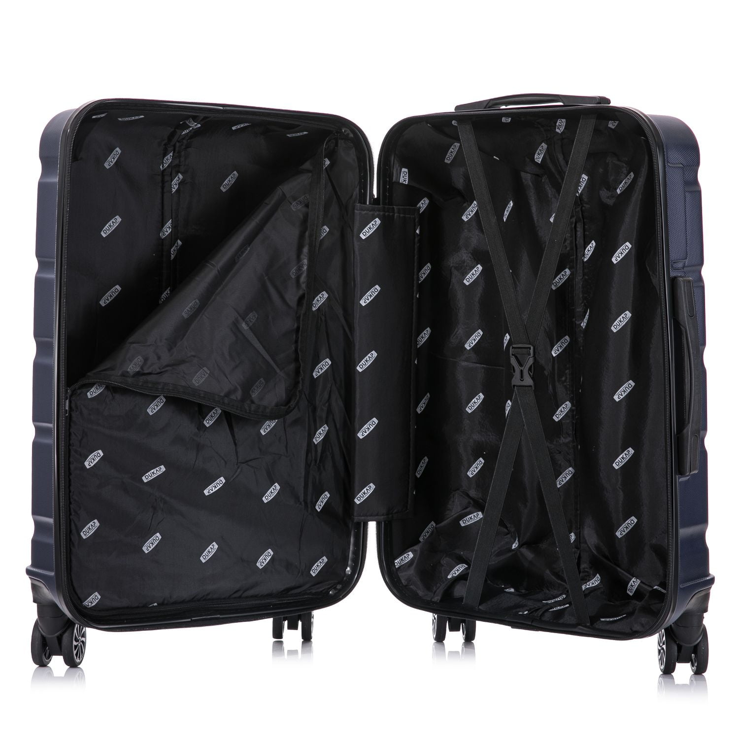 DUKAP SENSE 28" Hardside Lightweight Checked Luggage with Spinner Wheels, Handle and Trolley, Blue