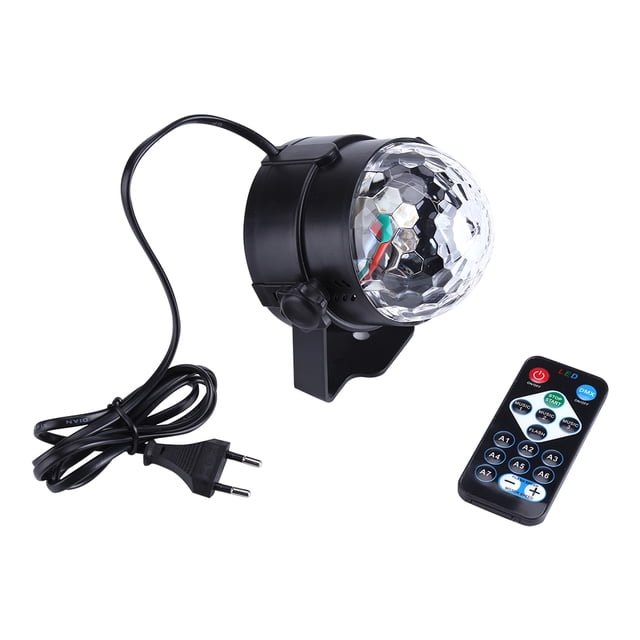 Stage Light 3W 110~240V Mini RGB LED Stage Light Pub Disco Party Effect Lamp With Remote Controller EU Plug