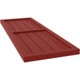 thumbnail image 6 of Ekena Millwork 17 1/2"W x 40"H Americraft Five Board Exterior Real Wood Two Equal Panel Framed Board-n-Batten Shutters (Per Pair), Fire Red, 6 of 9