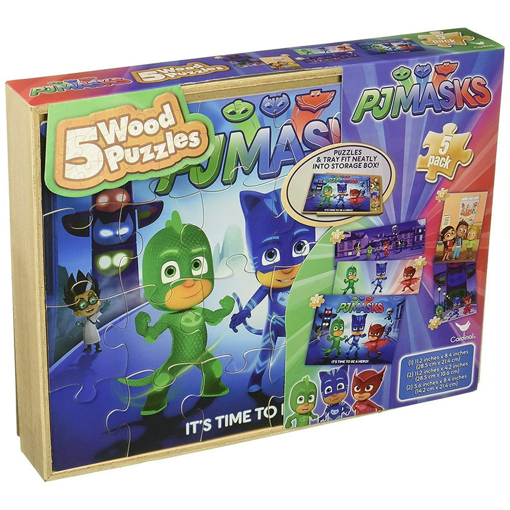 PJ Masks 5Wood Puzzle Pack