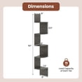thumbnail image 3 of Costway 1 PCS 5-Tier Floating Bookshelf with Safe Round Edge Space-Saving Plant Display Shelf Gray, 3 of 10
