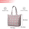 thumbnail image 4 of Red and Gray Christmas Tree Pattern Travel Tote Bags for Women Carry On,Large Weekender Bags for Women Travel,Multi Functional Duffle Bag for Work,Shopping,Sports, 4 of 5