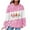 Pink, variant on Birdeem Women's Christmas Printed Round Neck Long Sleeved Top Loose Fitting Sweater
