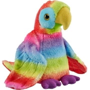 Wild Republic Pocketkins Eco Rainbow Macaw, Stuffed Animal, 5 Inches, Plush Toy, Made from Recycled Materials, Eco Friendly