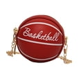 thumbnail image 2 of Bolso en forma de baloncesto bolso versátil de cuerpo cruzado para deportes al aire libre de desplazamiento rojo, 2 of 8