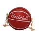 thumbnail image 2 of Bolso bandolera informal con forma de pelota de baloncesto para hombre y mujer rojo, 2 of 9