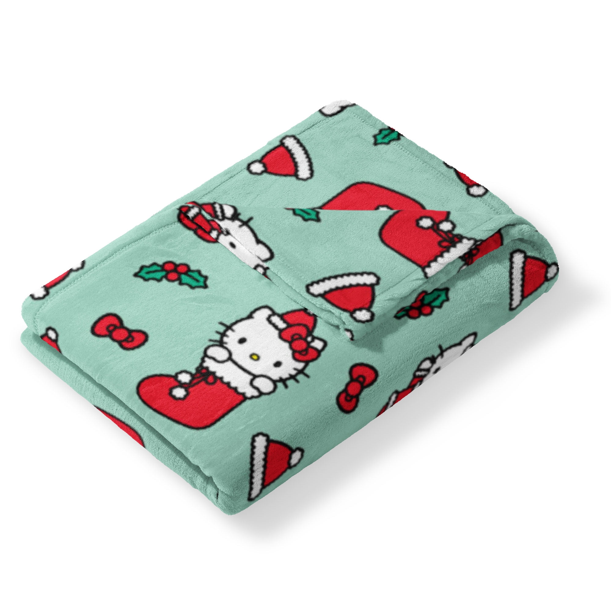 Hello Kitty Hello Mittens Ultra Fine Faux Fur Throw for Kids, 50x70 inches