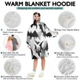 thumbnail image 5 of Wearable Oversized Blanket,Black and Gray Halloween Bats Wearable Blanket Hoodie for Adults,Cozy Hooded Blankets with Super Pockets,Super Warm Fuzzy Pullover for Women & Men, 5 of 6