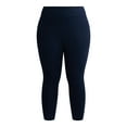 thumbnail image 7 of Terra & Sky Women's Plus High Rise Capri Leggings with Cellphone Pockets, 2-Pack, 7 of 7