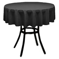 Exlonjet Fabric & Foam Inc 36" Round Polyester Poplin Tablecloth for a 24" round small coffee table, Black