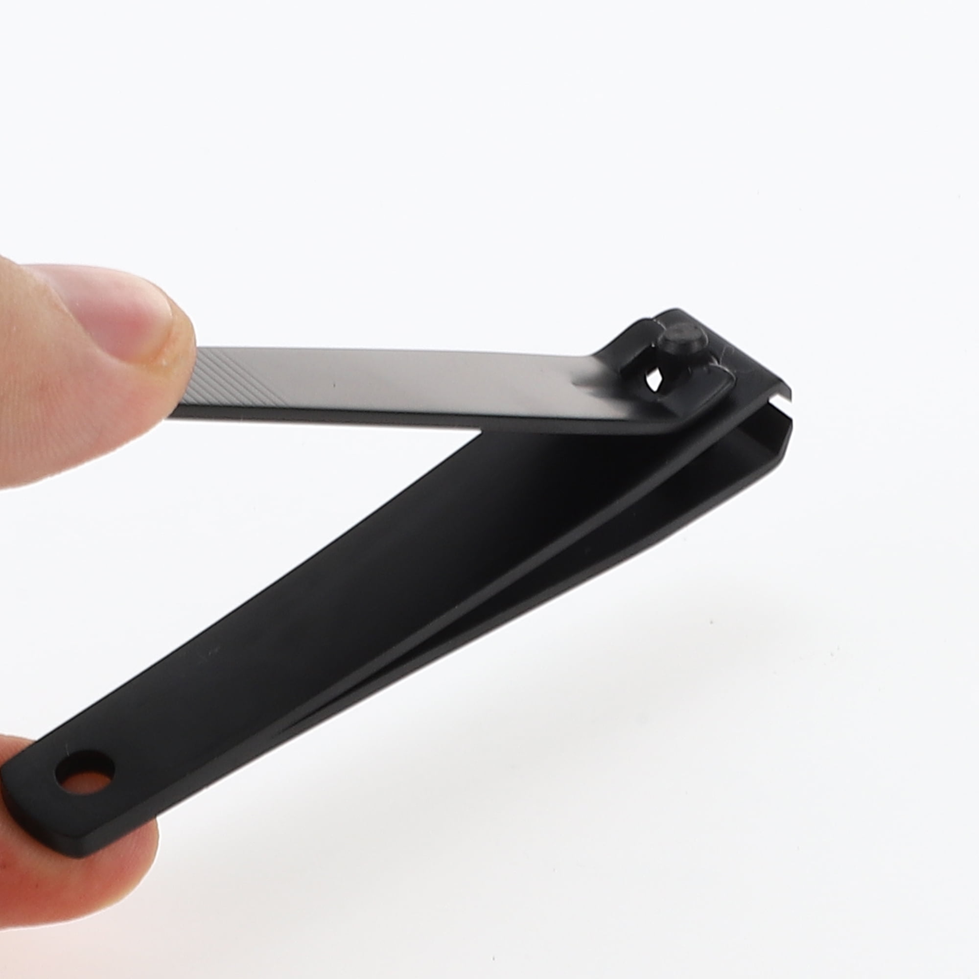 Unique Bargains Portable Large Flat Nail Clippers Toenail Clippers Black