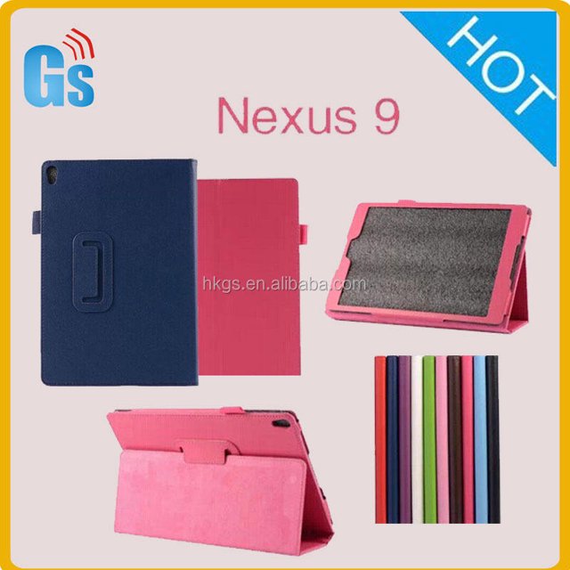 Cubierta de la caja de la tableta del soporte elegante del cuero de la PU del folio magnético para Google Nexus 9 para HTC Nexus 9 WD.WDQZL Hogar