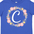 thumbnail image 4 of Inktastic C Monogram Alphabet Letter Rose Floral Wreath Girls Toddler T-Shirt, 4 of 5