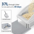 thumbnail image 4 of Caja de arena para gatos INVENHO de acero inoxidable XL con tapa y accesorios, 4 of 7