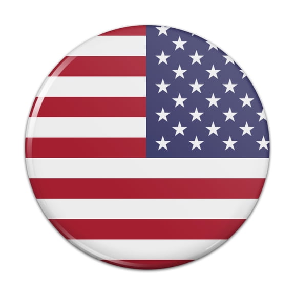 Reversed USA American Flag Red White Blue Military Pinback Button Pin
