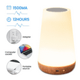 thumbnail image 6 of CGBCFO Night Light, Portable Dimmable Table Touch Lamp Bedside Lamps for Bedroom 5 Level Warm White Light & 13 Color Changing RGB Night Light for Office/Living Room, 6 of 8