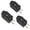Black, variant on HITRENDS 3PCS 2 Prong Replacement Male Power Plug, 250V/10A Rotatable Extension Cord Plug, Outdoor Heavy Duty Black