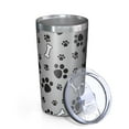 thumbnail image 2 of Paw Prints and Bones 10oz Tumblers Stainless Steel Tumbler with Lid and Straw,Vacuum Insulated Double Wall Travel Tumbler Cups with Cleaning Brush for Coffee, Tea, 2 of 4
