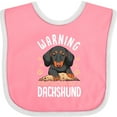thumbnail image 3 of Inktastic Protected by a Dachshund Dog Boys or Girls Baby Bib, 3 of 4