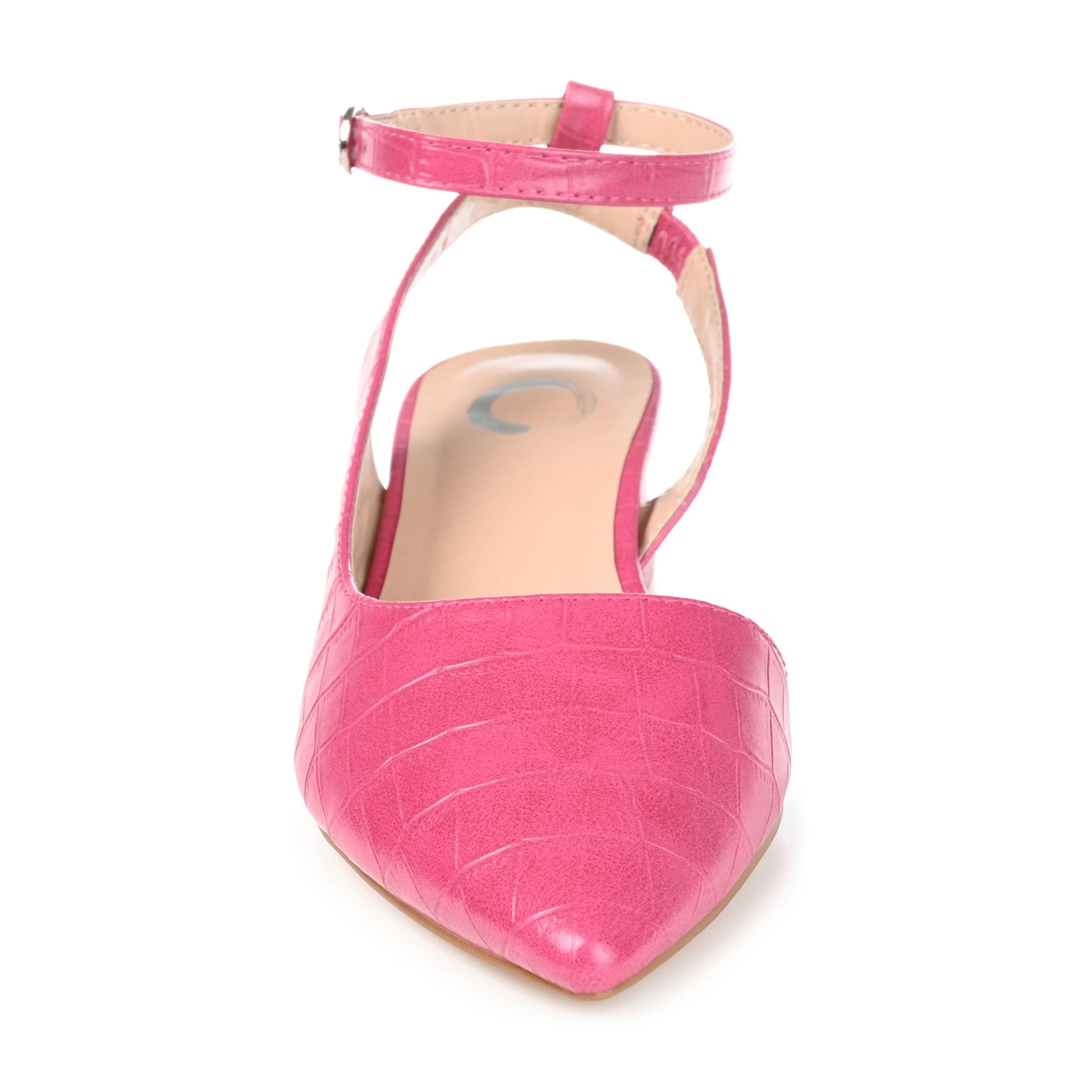Journee Womens Keefa Pointed Toe Low Block Heel Pumps, Widths Available