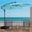 Blue, variant on Autlaycil 5 Pcs Patio Outdoor Furniture Sets Contains 2 Textilene Fabric Rocking Bistro Chairs, Table, 10' Solar Cantilever Umbrella and Cross Base with Sandbag, Grey