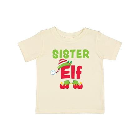 

Inktastic Christmas Sister Elf Gift Baby Girl T-Shirt