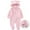Pink, variant on Ovbmpzd Baby Pajamas $5.00 Hooded Full Zip up Solid Fleece Warm Footed Sleepers Baby Boy Onesies 9 Months