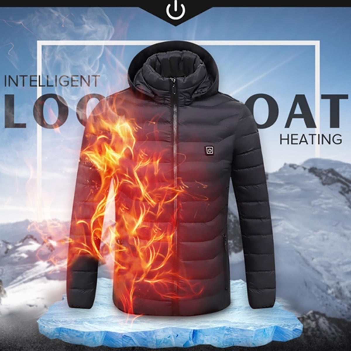 Men s Winter Heated USB Work Smart Jacket Coats Adjustable Temperature Control Walmart