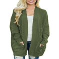 thumbnail image 1 of Cardigan Ouvert à Manches Longues Couleur Unie pour Femmes avec Poches, 1 of 9
