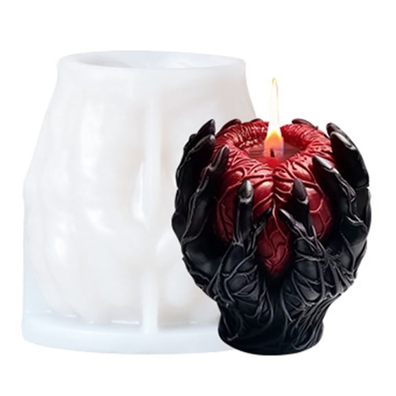 Horror Silicone MoldsHa110weenHolding Heart Scented Candle Mould Plaster Molds