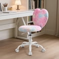 thumbnail image 2 of Lessmore Kids Swivel Desk Chair Fluffy Heart-Shaped - Adjustable, Colorful Chair for Girls Room, 2 of 11