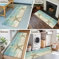 thumbnail image 5 of Ocean Retro Starfish Area&nbsp;Rug 2x6ft Nautical Coastal Beach Watercolor Marine Life Non-Slip&nbsp;Washable Square&nbsp;Rugs Soft Felt Indoor Floor Mat for Bedroom Kitchen Living Room Bathroom, 5 of 8