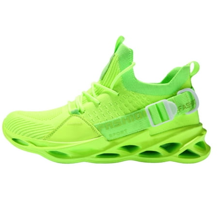 

Men s Casual Jogging Shoes Breathable Mesh Upper Shoes for Race Walking Hiking Wear 36 Yellow