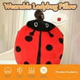 thumbnail image 2 of Wearable Ladybug Plush Pillow - Cute Warm Removable Oversized Giant Pillow, Stress Relief Sleeping Pillow for Children & Adults, 2 of 7