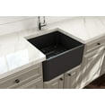 thumbnail image 4 of BOCCHI Classico Farmhouse Apron Front Fireclay 20 in. Single Bowl Kitchen Sink with Protective Bottom Grid and Strainer in Matte Dark Gray, 4 of 6
