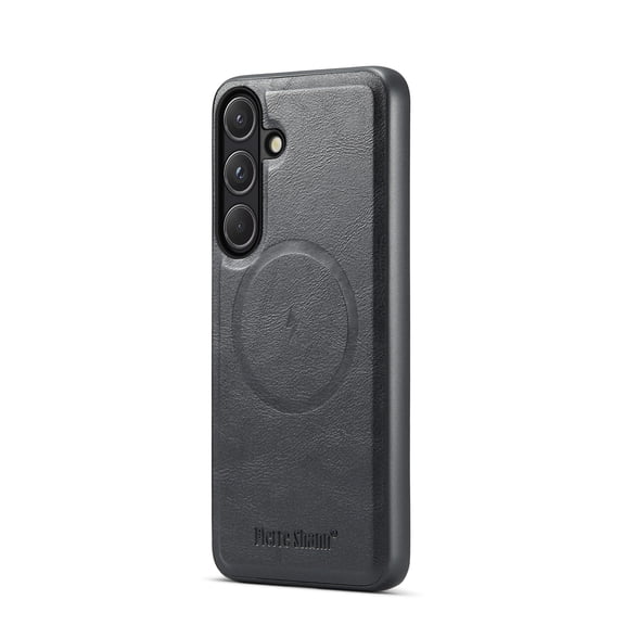 Magnetic Phone Case for Samsung Galaxy S26 Plus, Classic Business Shockproof Protective Compatible with MagSafe Charging PU Leather Back Case for Men Women for Samsung Galaxy S26 Plus - Black