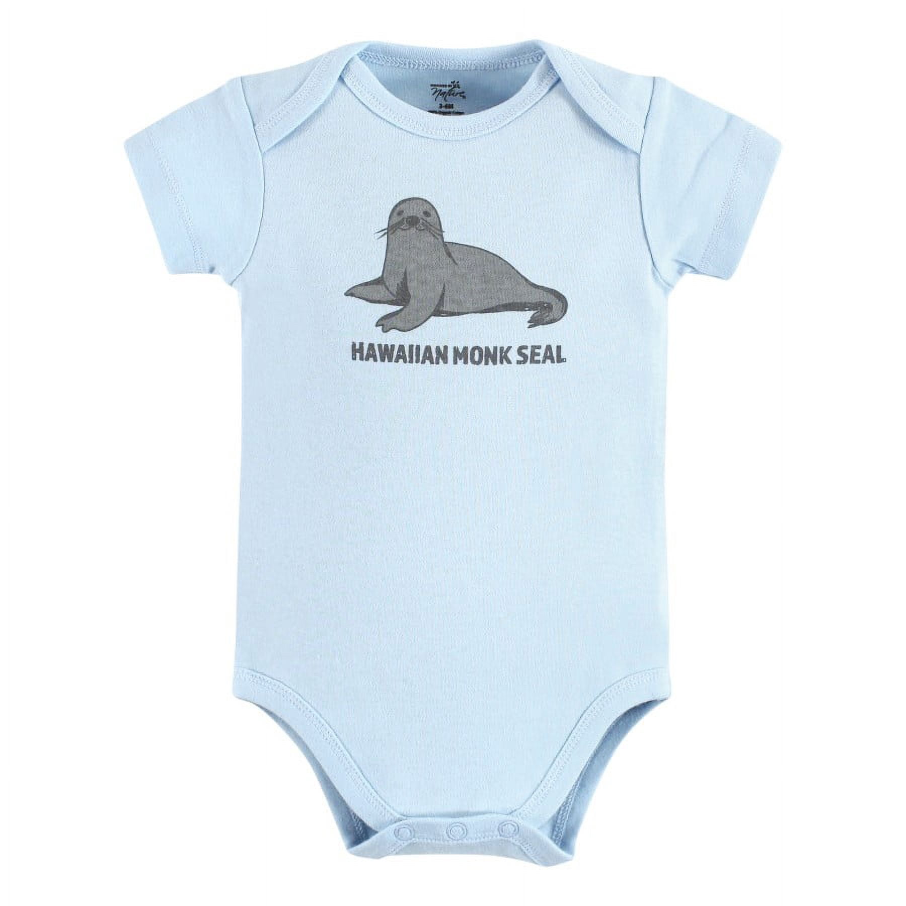 Touched by Nature Organic Cotton Bodysuits, Endangered Sea Animals, 0-3 Months