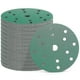 thumbnail image 1 of 50 Pieces 150 Mm Sanding Discs, 15 Holes, 10x Grit 60/80/120/180/400, Sandpaper For Random Orbital Sander (green(p60/p80/p120/p180/p400)), 1 of 5