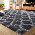 thumbnail image 2 of Lochas Indoor Rectangle Geometric Contemporary Area Rugs For Living Room Bedroom Plush Carpet,5'x8',Dark Gray, 2 of 7
