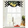 thumbnail image 3 of Farm Fruit Lemon Plaid Window Valance Curtain Kitchen Cafe Short Curtains Living Room Tie-Up Valance Curtain, 3 of 6