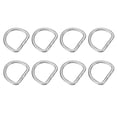 thumbnail image 1 of Uxcell Metal D-Rings, 304 Stainless Steel D Ring Welded Solid Dee Rings DIY Accessories for Dog Collars 3x20mm, 1 of 6