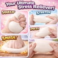 thumbnail image 4 of Glitter Dumpling Squishy Toys with Steamer Box, Glitter Dumpling Squishies Mystery Box Squeeze Toys, Squishy Dumpling Fidget Toys for Adults, Stress Relief Sensory Toys(White & Purple), 4 of 12