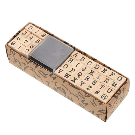 TEHAUX 1 Set Journal Stamps for Scrapbook Wooden Diy Stamps Decorative Craft Enthusiasts Light Brown