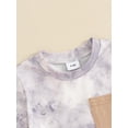 thumbnail image 6 of Musuos Baby Boys Leisure Shorts Set, 0-3 Years Tie-dye Print Short Sleeve Fashion T-shirt with Elastic Waist Shorts Summer Outfit, 6 of 10