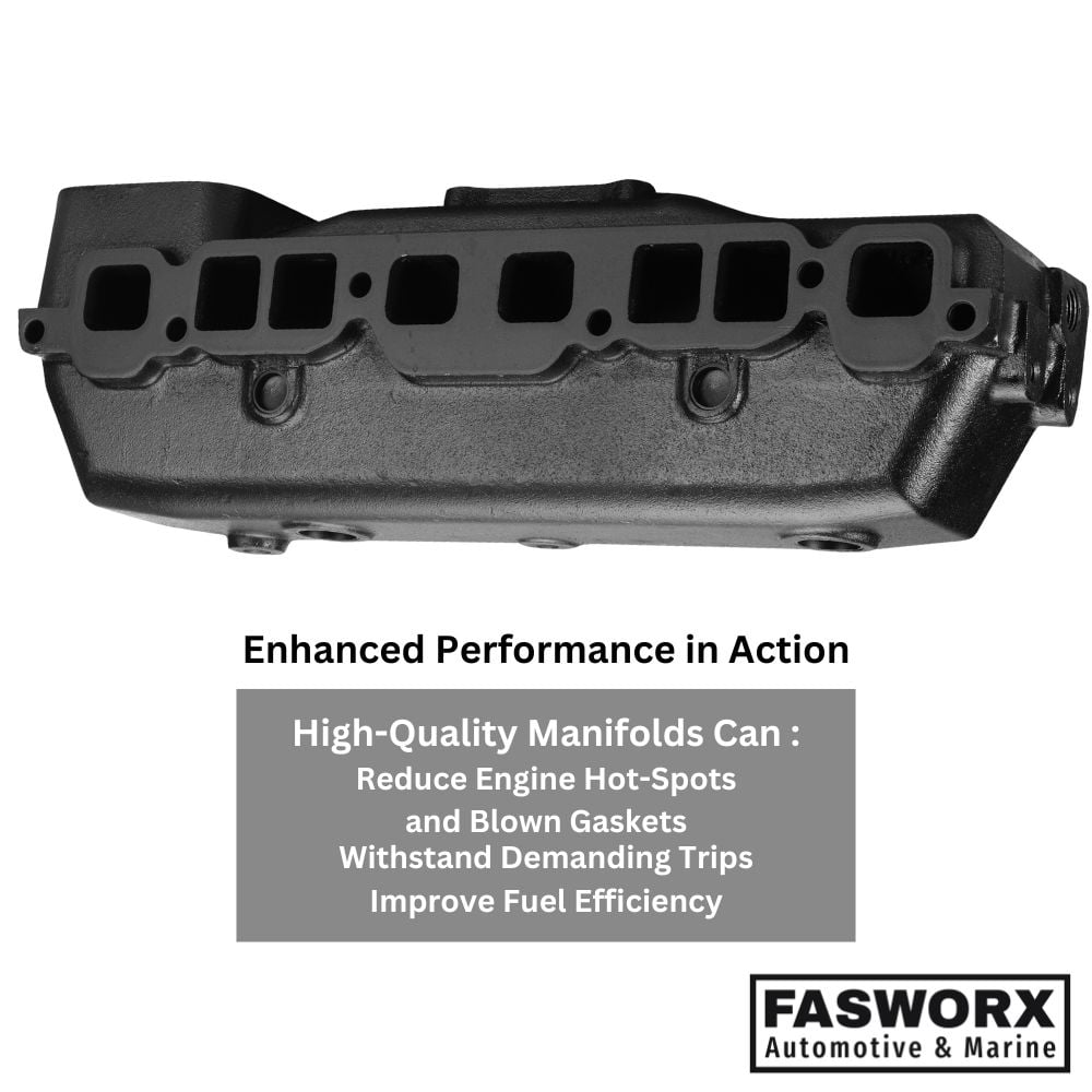 Volvo Penta Exhaust Intake Manifold with Gaskets and Bolts - Replaces 3858870 3854045, 3857450, 3858871, 3858850 OMC GM 986985 1992 to 2009 3.0L Engines - Exhaust Intake Manifold by FASWORX