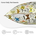 thumbnail image 5 of Haiem Insects And Medicinal Herbs Print Velvet Soft Solid Decorative Square Throw Pillow Covers Set with Elegant Piping Christmas Cushion Case for Sofa Bedroom Car-20"x20", 5 of 8