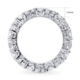 thumbnail image 3 of BERRICLE Sterling Silver Heart Wedding Rings Heart Shaped Cubic Zirconia CZ Anniversary Eternity Ring for Women, Rhodium Plated Size 5, 3 of 9