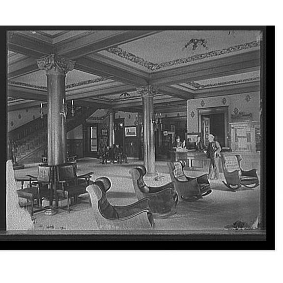 Historic Print, [Lobby of Harrington Hotel, Port Huron, Mich.], 18" x 24"