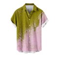 thumbnail image 2 of Styesk T-Shirts pour Homme Mode Décontractée Col Rabattu Imprimé Manches Courtes Chemise Blouse, 2 of 5